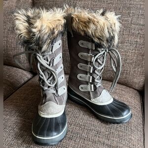 Sorel Joan Of Arctic Faux Fur, Insulated Waterproof Winter Snow Boots, Size 6